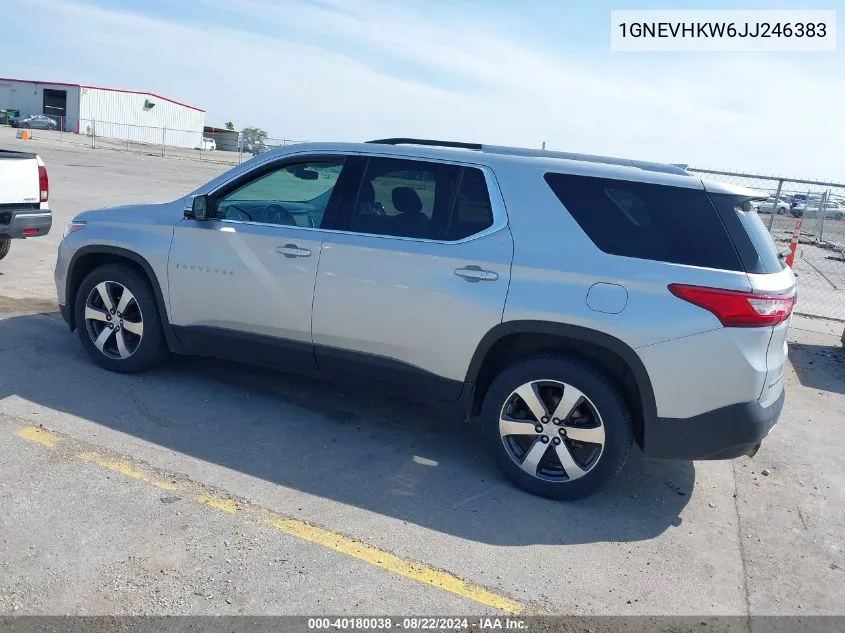 2018 Chevrolet Traverse 3Lt VIN: 1GNEVHKW6JJ246383 Lot: 40180038