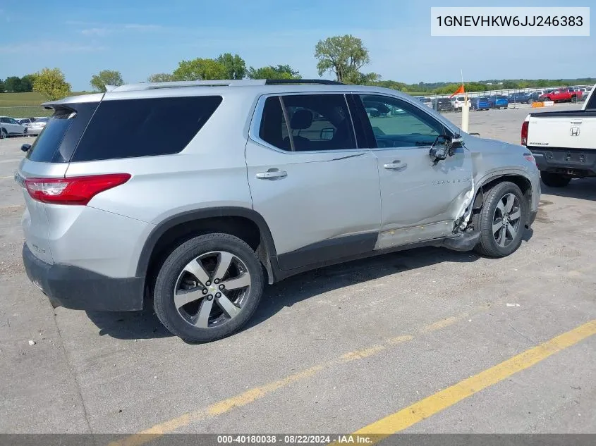 2018 Chevrolet Traverse 3Lt VIN: 1GNEVHKW6JJ246383 Lot: 40180038