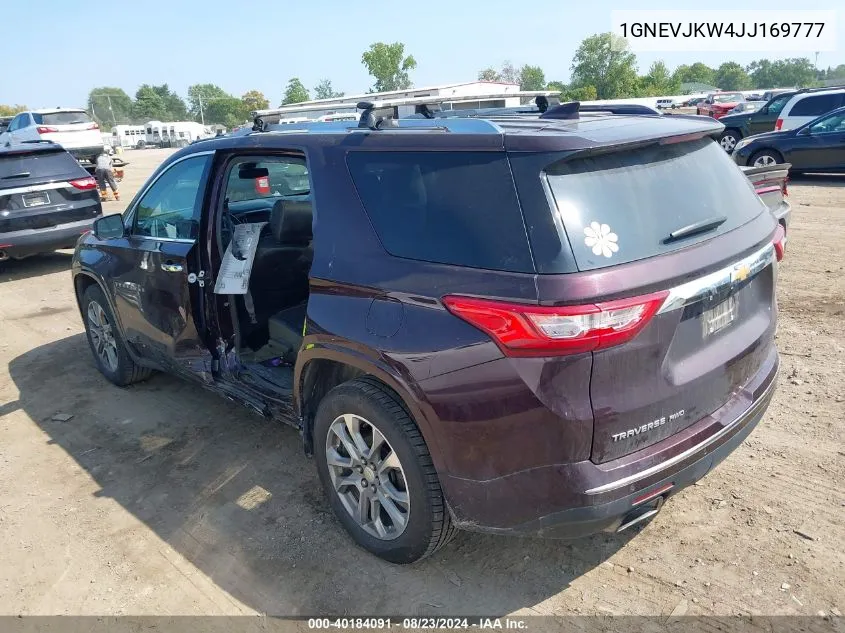 2018 Chevrolet Traverse Premier VIN: 1GNEVJKW4JJ169777 Lot: 40184091