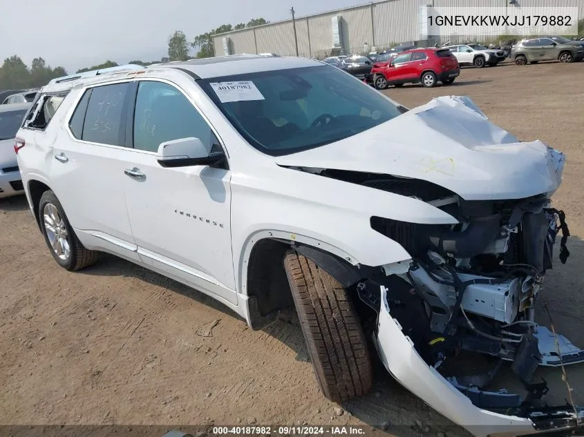 2018 Chevrolet Traverse High Country VIN: 1GNEVKKWXJJ179882 Lot: 40187982