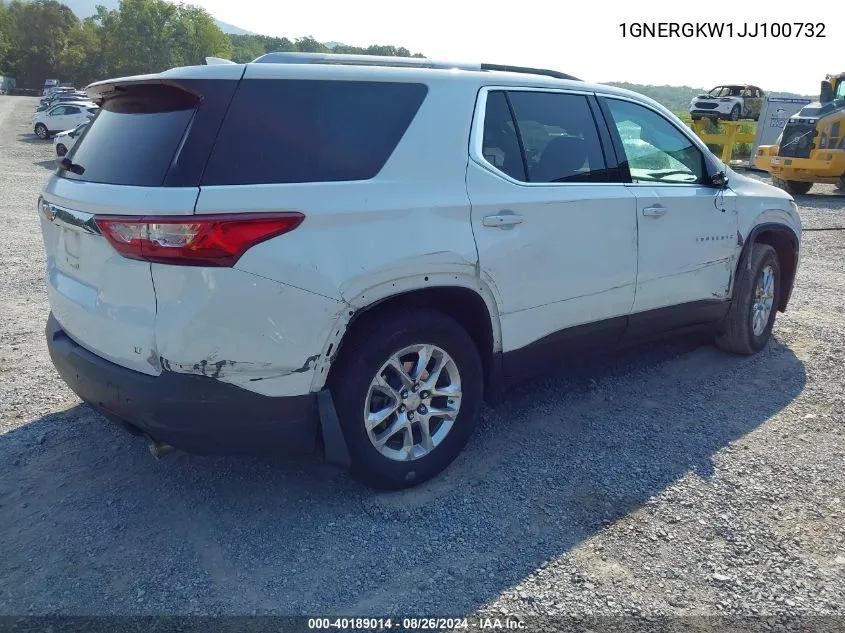 1GNERGKW1JJ100732 2018 Chevrolet Traverse 1Lt