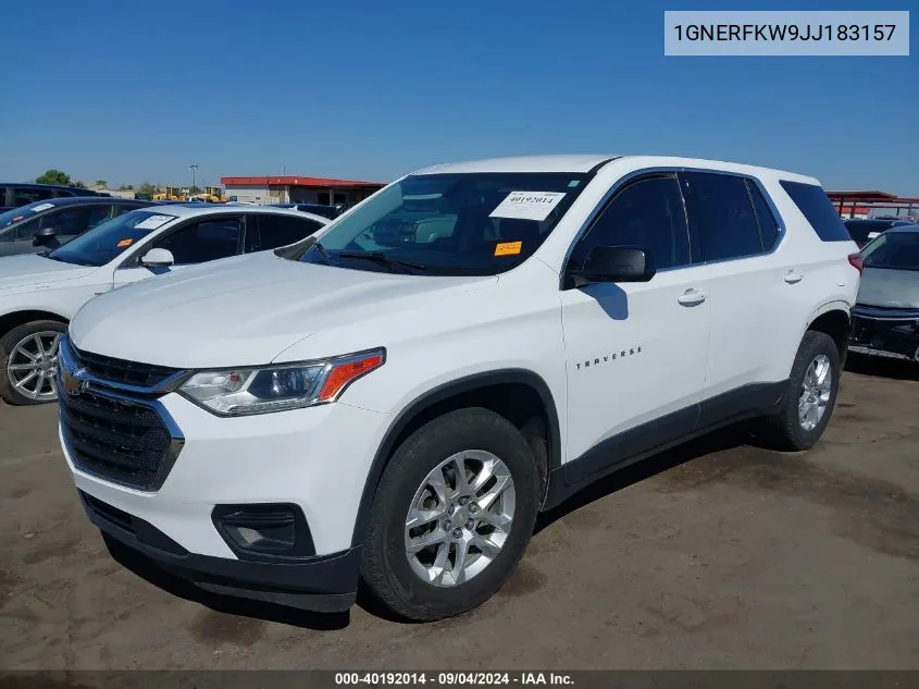 2018 Chevrolet Traverse Ls VIN: 1GNERFKW9JJ183157 Lot: 40192014