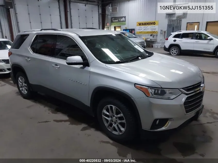 1GNEVGKW5JJ151355 2018 Chevrolet Traverse 1Lt