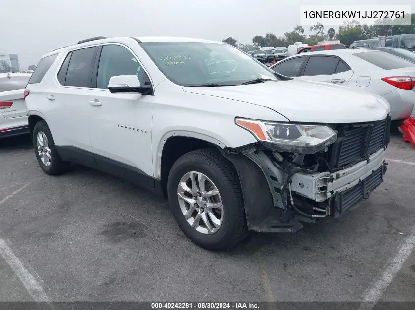 2018 Chevrolet Traverse 1Lt VIN: 1GNERGKW1JJ272761 Lot: 40242281