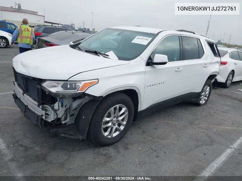 2018 Chevrolet Traverse 1Lt VIN: 1GNERGKW1JJ272761 Lot: 40242281