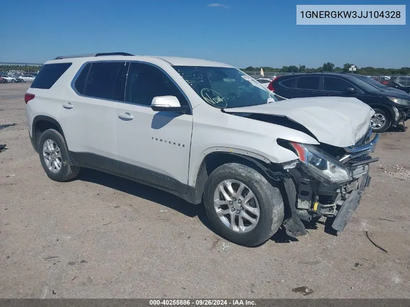 1GNERGKW3JJ104328 2018 Chevrolet Traverse 1Lt