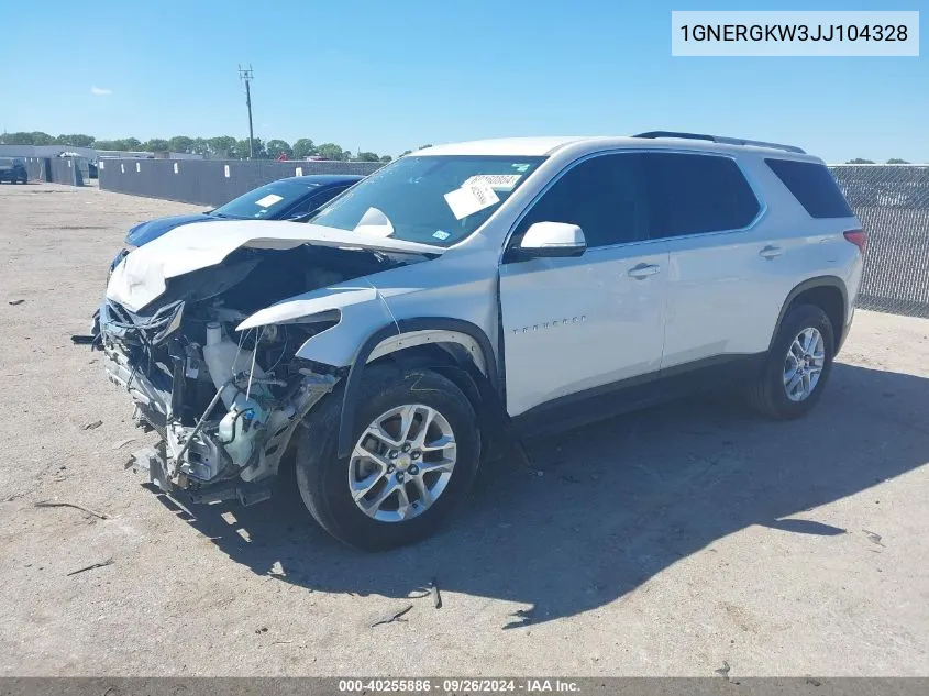 1GNERGKW3JJ104328 2018 Chevrolet Traverse 1Lt