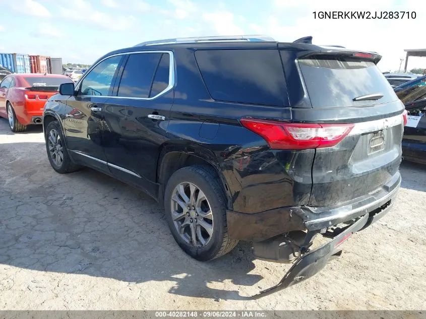 2018 Chevrolet Traverse Premier VIN: 1GNERKKW2JJ283710 Lot: 40282148