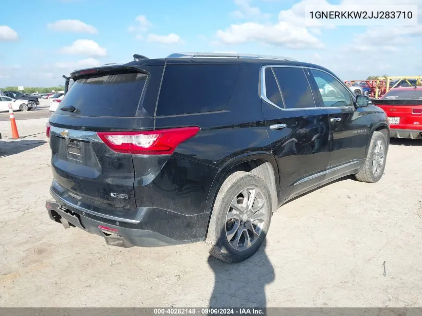 2018 Chevrolet Traverse Premier VIN: 1GNERKKW2JJ283710 Lot: 40282148