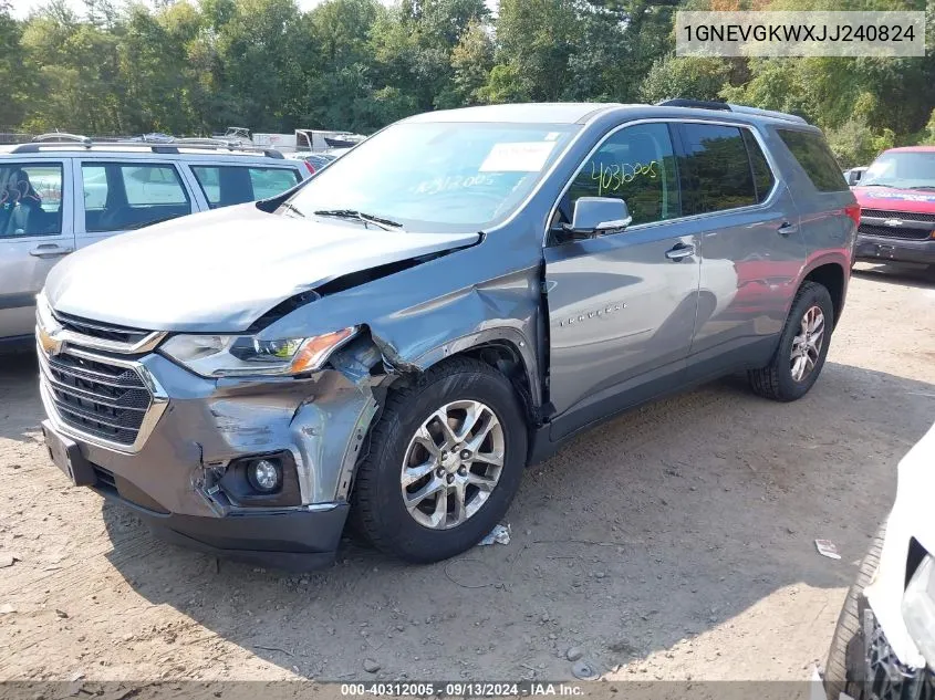 2018 Chevrolet Traverse 1Lt VIN: 1GNEVGKWXJJ240824 Lot: 40312005