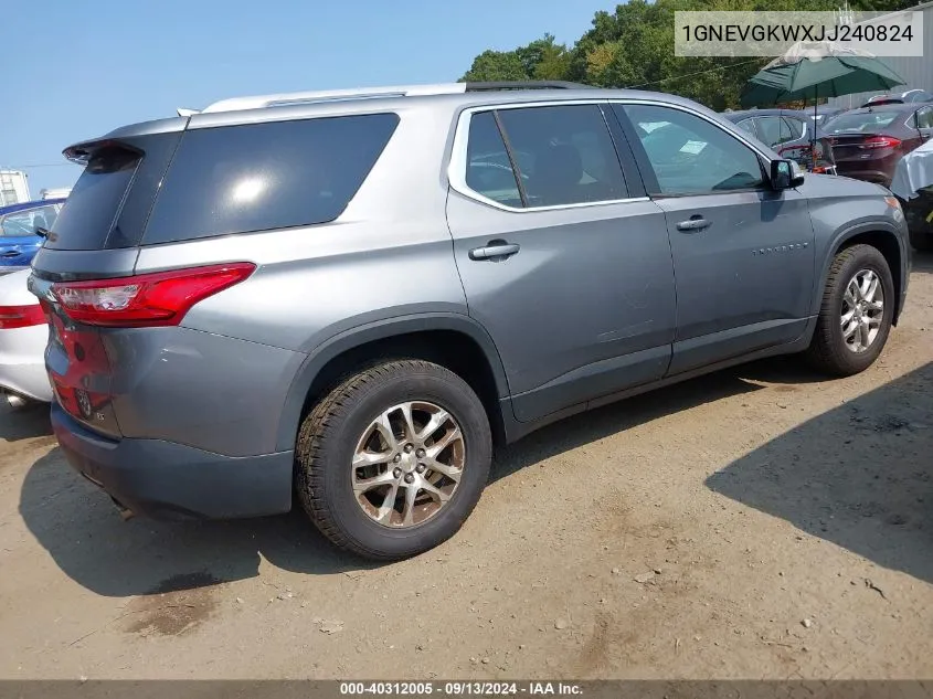 2018 Chevrolet Traverse 1Lt VIN: 1GNEVGKWXJJ240824 Lot: 40312005