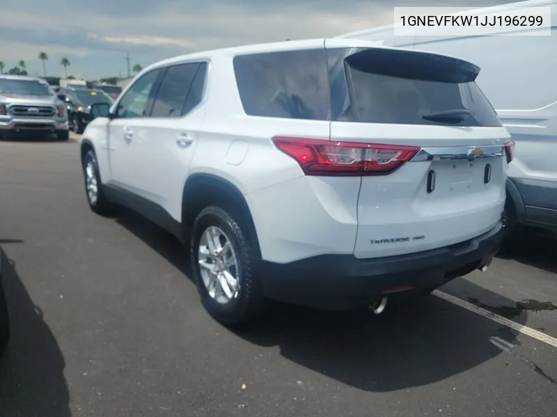 2018 Chevrolet Traverse Ls VIN: 1GNEVFKW1JJ196299 Lot: 40354118