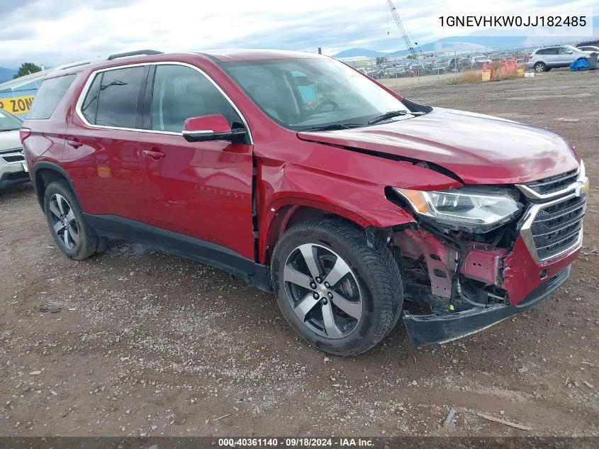 1GNEVHKW0JJ182485 2018 Chevrolet Traverse 3Lt