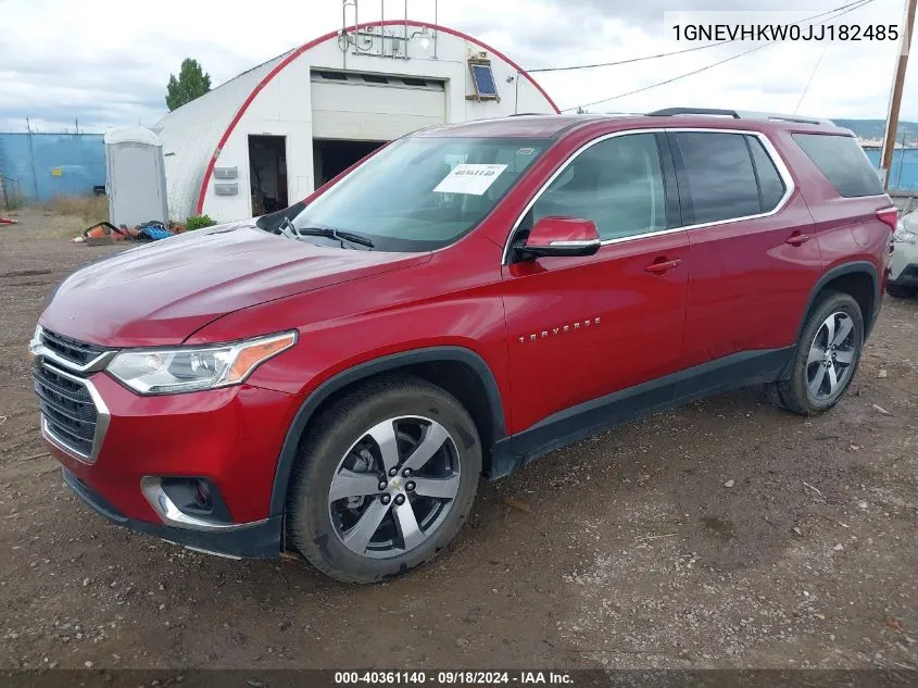 1GNEVHKW0JJ182485 2018 Chevrolet Traverse 3Lt