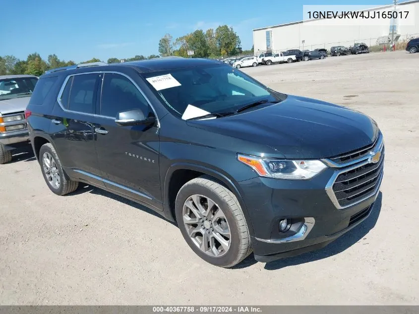 2018 Chevrolet Traverse Premier VIN: 1GNEVJKW4JJ165017 Lot: 40367758