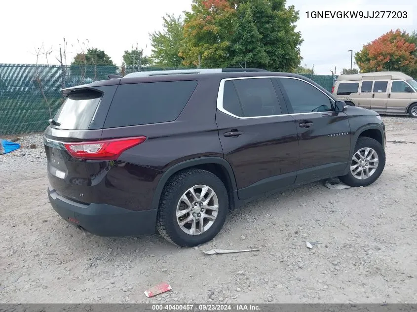 1GNEVGKW9JJ277203 2018 Chevrolet Traverse Lt