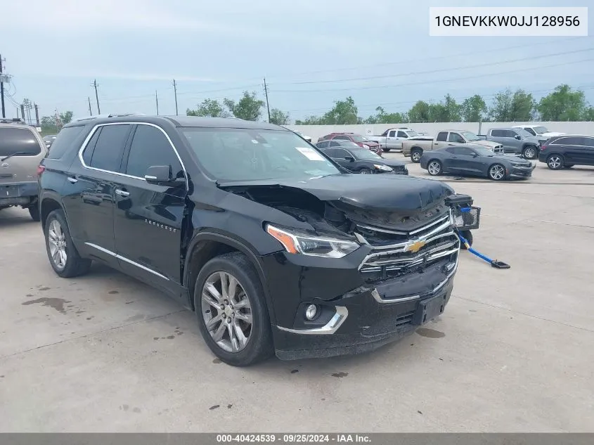 2018 Chevrolet Traverse High Country VIN: 1GNEVKKW0JJ128956 Lot: 40424539