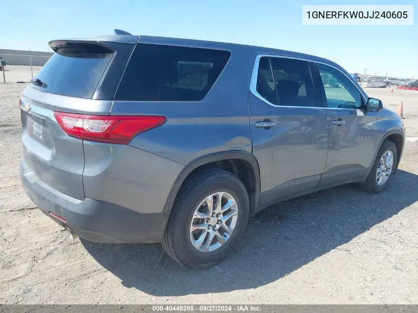 1GNERFKW0JJ240605 2018 Chevrolet Traverse Ls