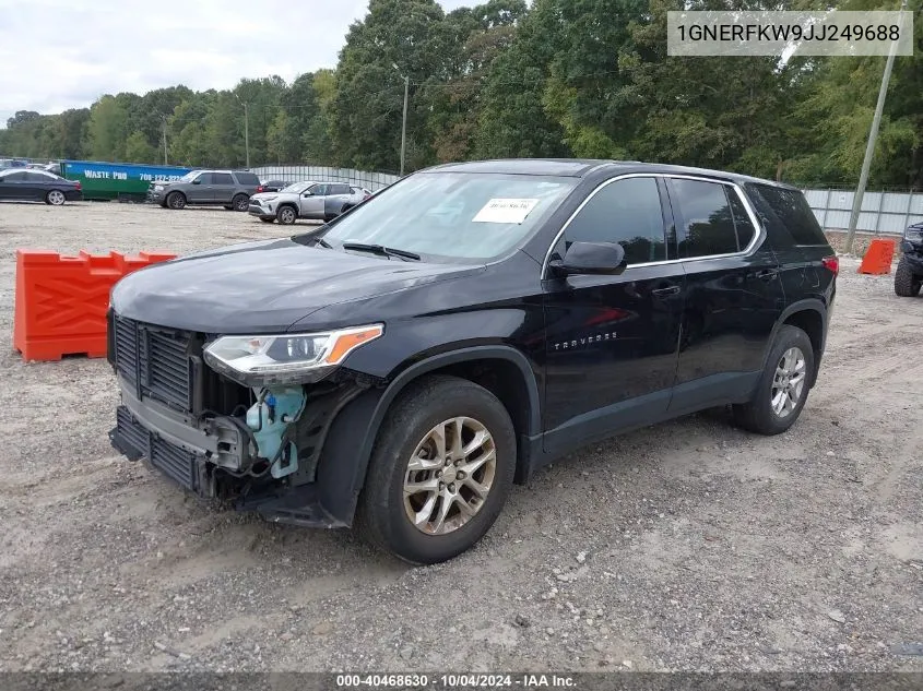 2018 Chevrolet Traverse Ls VIN: 1GNERFKW9JJ249688 Lot: 40468630