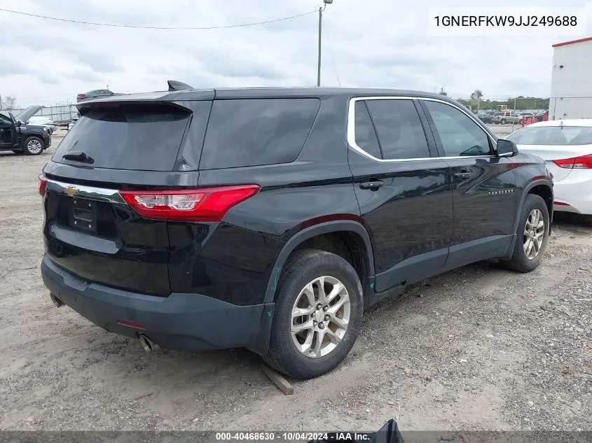 2018 Chevrolet Traverse Ls VIN: 1GNERFKW9JJ249688 Lot: 40468630