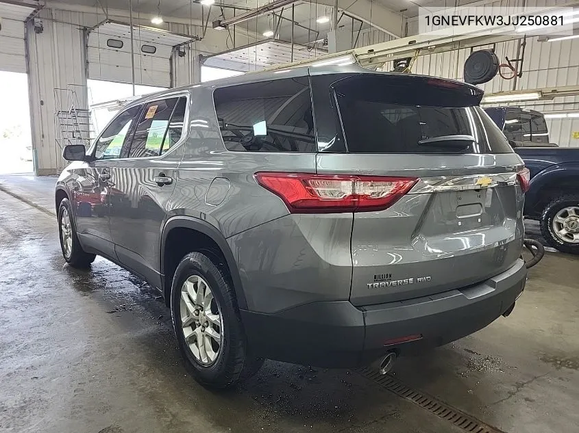 1GNEVFKW3JJ250881 2018 Chevrolet Traverse Ls