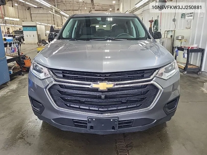 2018 Chevrolet Traverse Ls VIN: 1GNEVFKW3JJ250881 Lot: 40555080