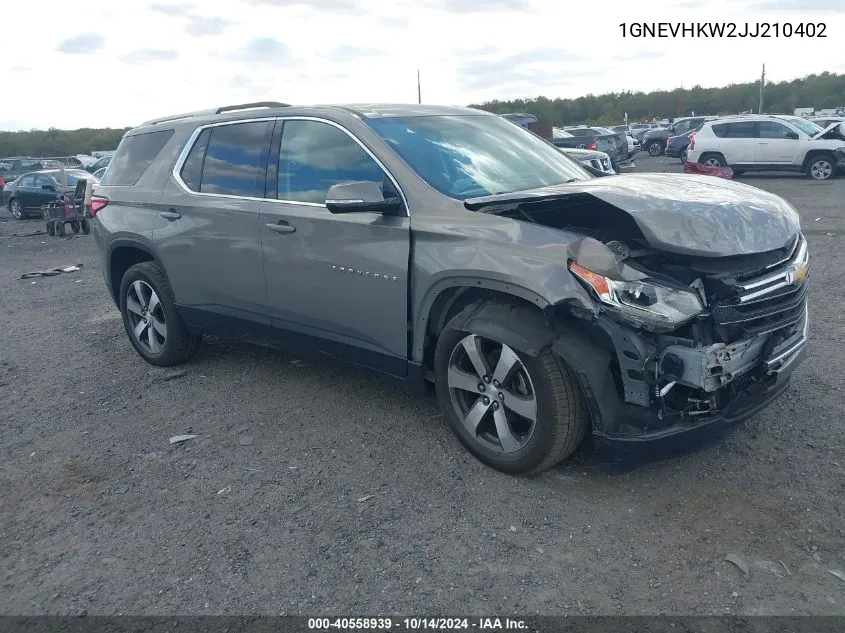 2018 Chevrolet Traverse 3Lt VIN: 1GNEVHKW2JJ210402 Lot: 40558939