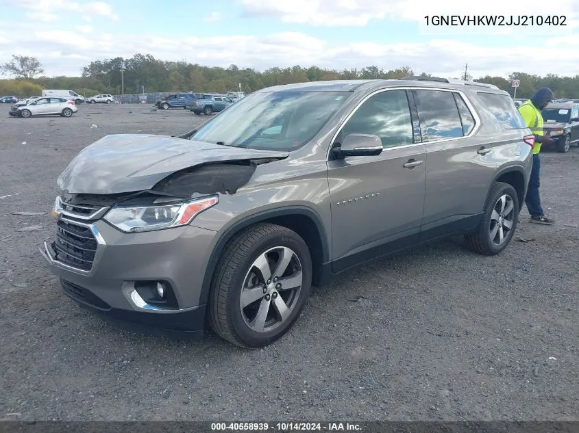 2018 Chevrolet Traverse 3Lt VIN: 1GNEVHKW2JJ210402 Lot: 40558939