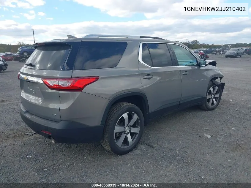 2018 Chevrolet Traverse 3Lt VIN: 1GNEVHKW2JJ210402 Lot: 40558939