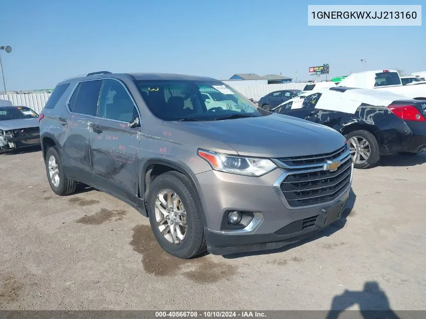 2018 Chevrolet Traverse 1Lt VIN: 1GNERGKWXJJ213160 Lot: 40566708