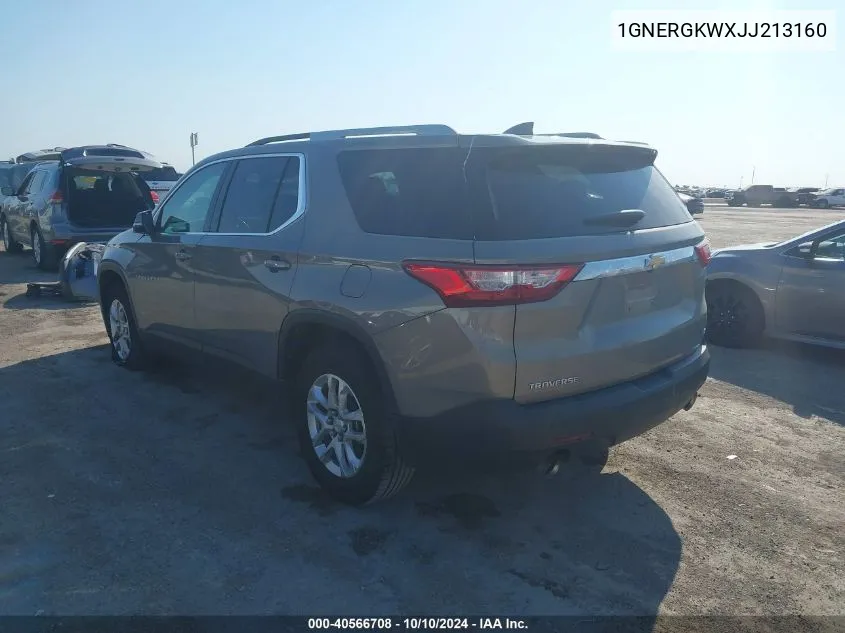 2018 Chevrolet Traverse 1Lt VIN: 1GNERGKWXJJ213160 Lot: 40566708