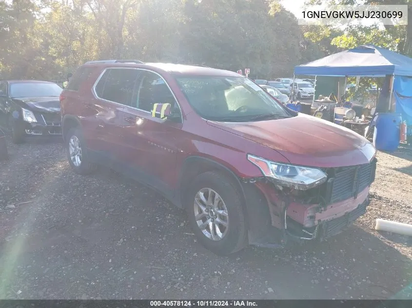 2018 Chevrolet Traverse 1Lt VIN: 1GNEVGKW5JJ230699 Lot: 40578124