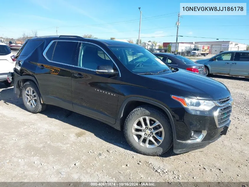 2018 Chevrolet Traverse 1Lt VIN: 1GNEVGKW8JJ186178 Lot: 40611874