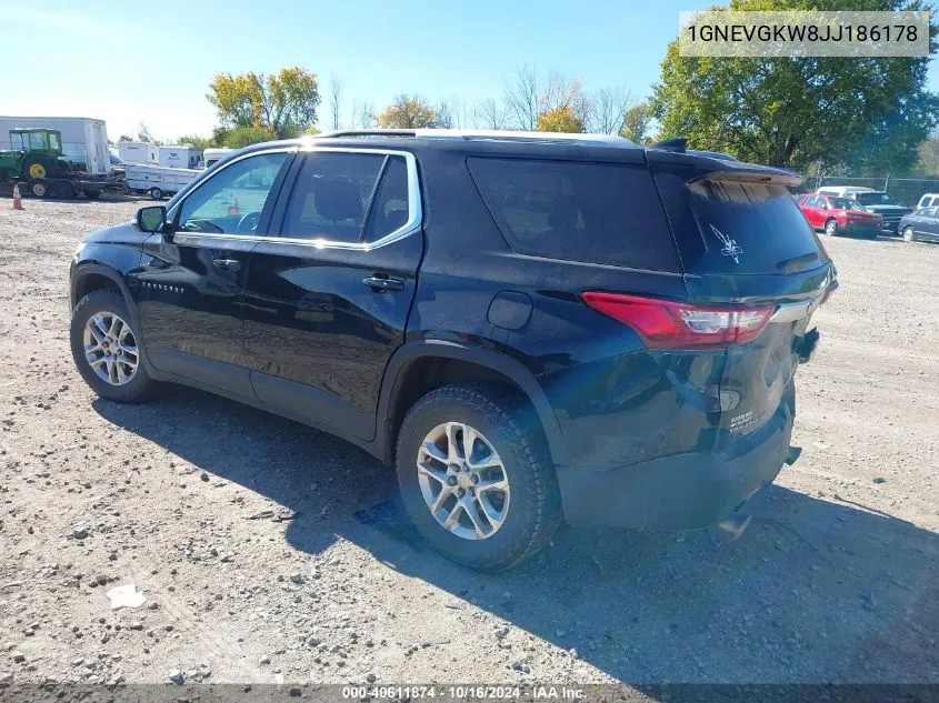 2018 Chevrolet Traverse 1Lt VIN: 1GNEVGKW8JJ186178 Lot: 40611874