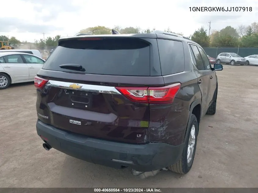 2018 Chevrolet Traverse 1Lt VIN: 1GNERGKW6JJ107918 Lot: 40650584