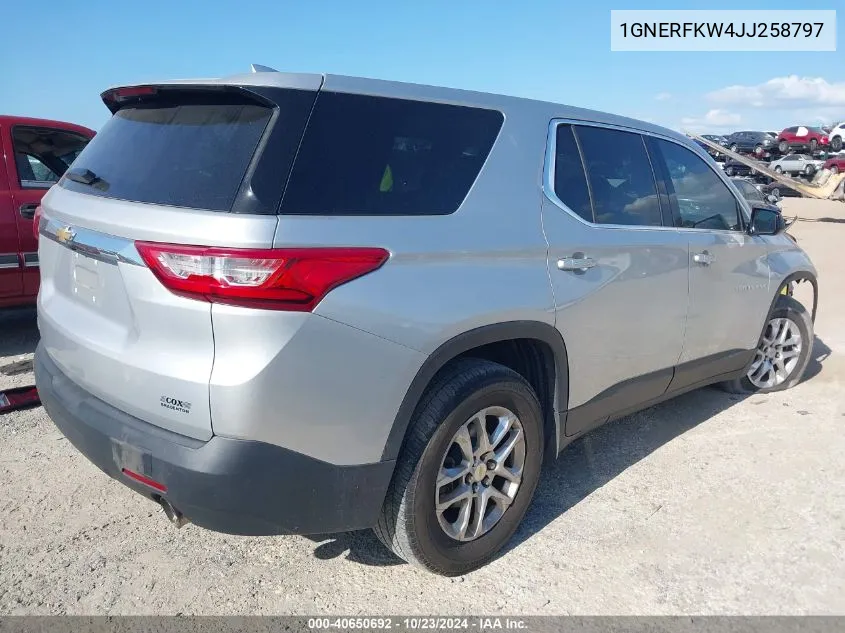 1GNERFKW4JJ258797 2018 Chevrolet Traverse Ls