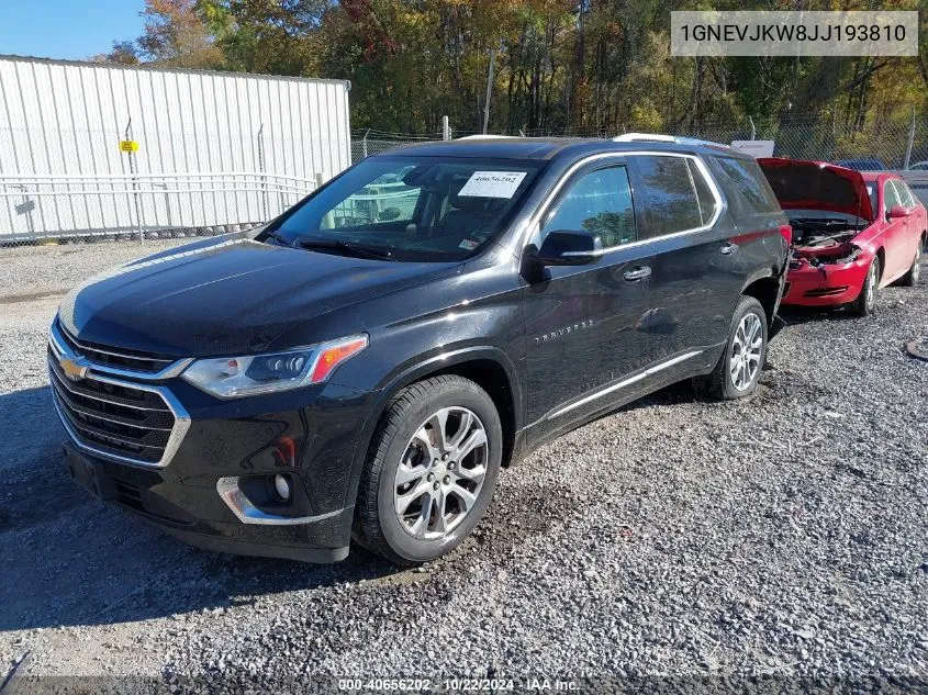 2018 Chevrolet Traverse Premier VIN: 1GNEVJKW8JJ193810 Lot: 40656202