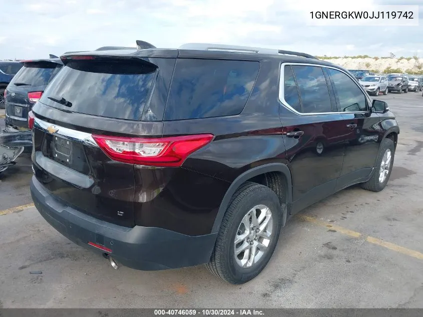 1GNERGKW0JJ119742 2018 Chevrolet Traverse 1Lt