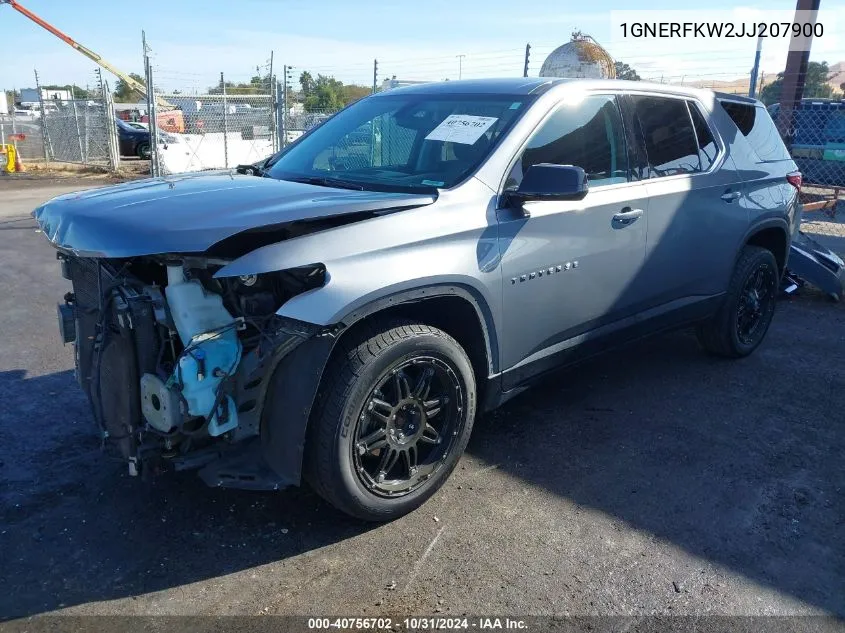 2018 Chevrolet Traverse Ls VIN: 1GNERFKW2JJ207900 Lot: 40756702