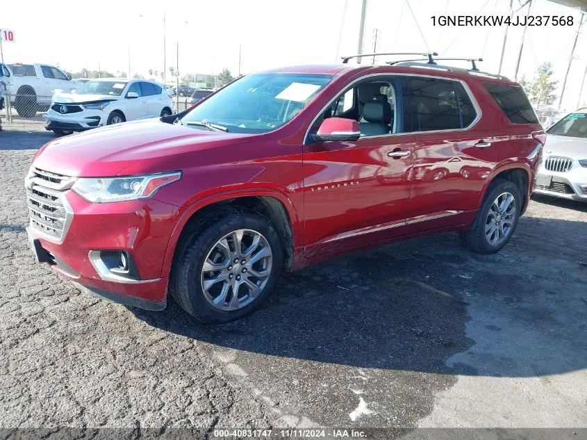 2018 Chevrolet Traverse Premier VIN: 1GNERKKW4JJ237568 Lot: 40831747