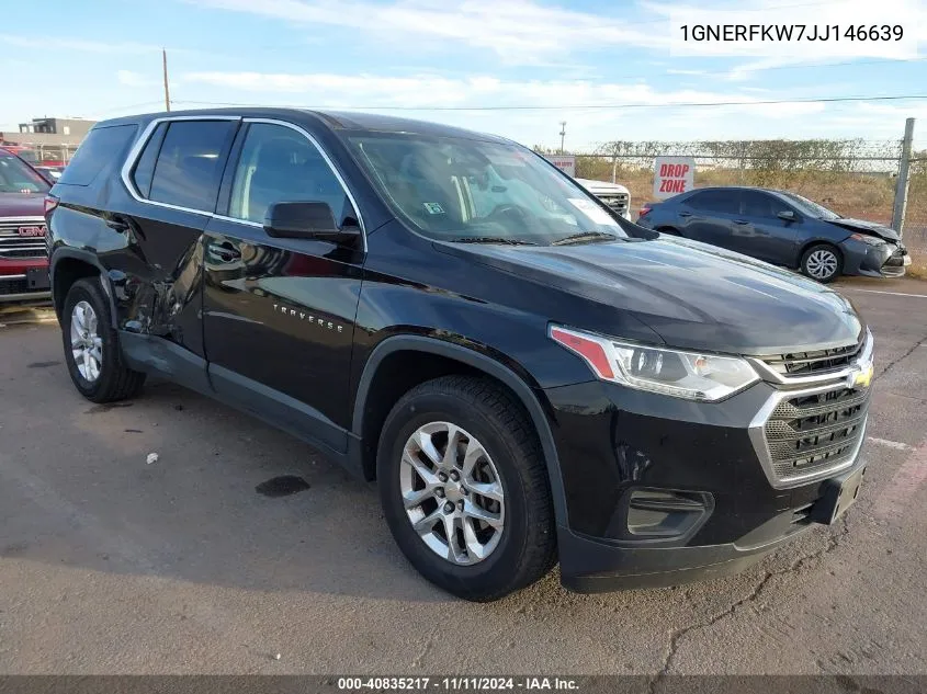 2018 Chevrolet Traverse Ls VIN: 1GNERFKW7JJ146639 Lot: 40835217