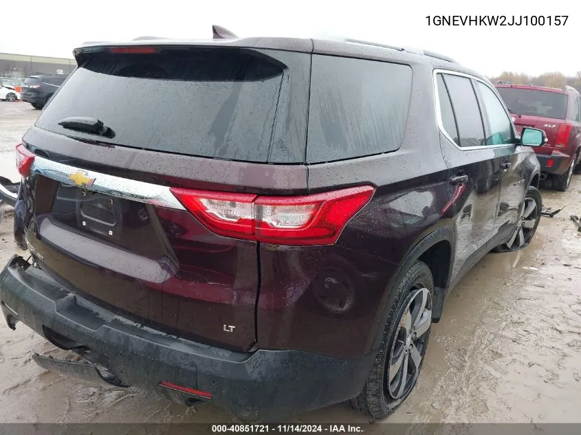 2018 Chevrolet Traverse 3Lt VIN: 1GNEVHKW2JJ100157 Lot: 40851721