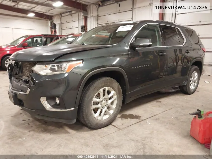 2018 Chevrolet Traverse 1Lt VIN: 1GNEVGKW4JJ147376 Lot: 40852914