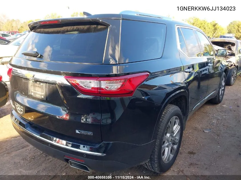 2018 Chevrolet Traverse Premier VIN: 1GNERKKW6JJ134023 Lot: 40858335