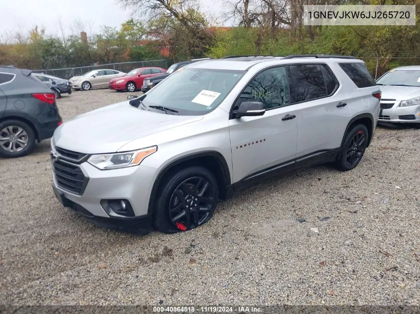 2018 Chevrolet Traverse Premier VIN: 1GNEVJKW6JJ265720 Lot: 40864818