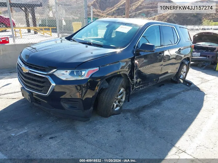 2018 Chevrolet Traverse Ls VIN: 1GNERFKW4JJ157274 Lot: 40918532