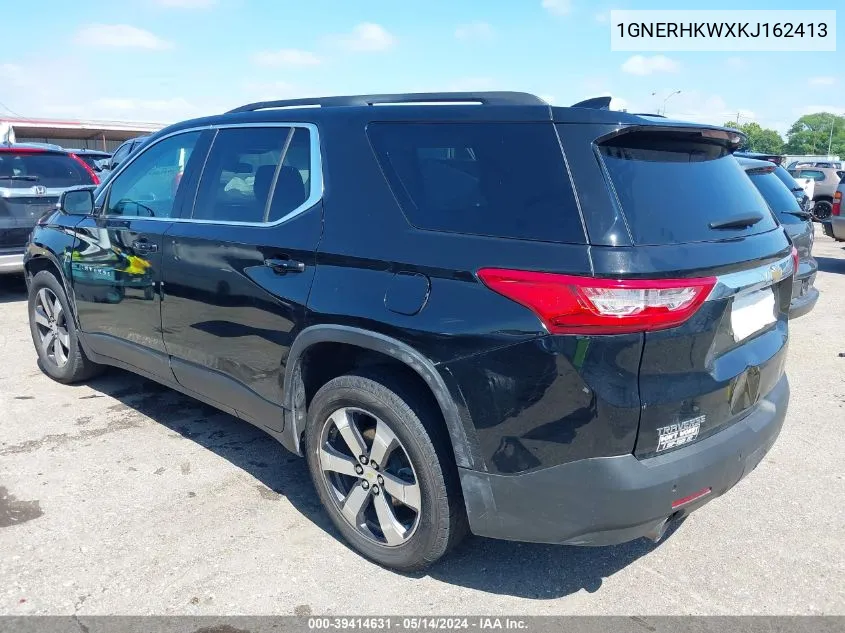 2019 Chevrolet Traverse 3Lt VIN: 1GNERHKWXKJ162413 Lot: 39414631