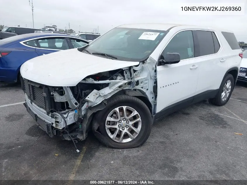 1GNEVFKW2KJ269360 2019 Chevrolet Traverse Ls