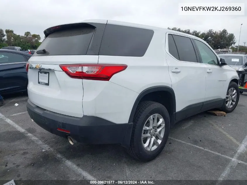 1GNEVFKW2KJ269360 2019 Chevrolet Traverse Ls