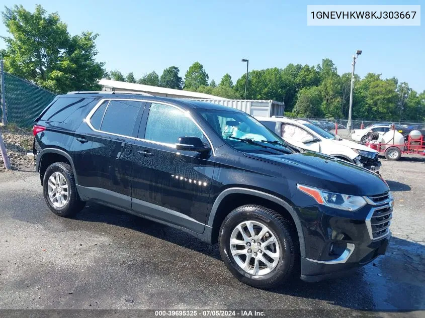 2019 Chevrolet Traverse 3Lt VIN: 1GNEVHKW8KJ303667 Lot: 39695325